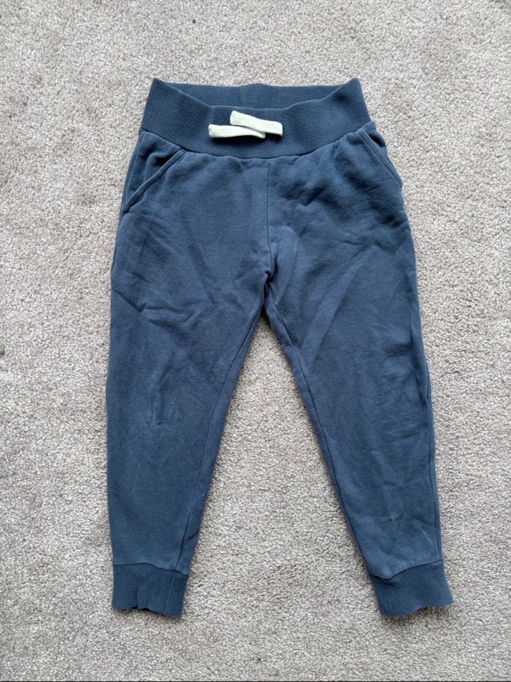 Little Earth Navy Jogger Pants with White Drawstring